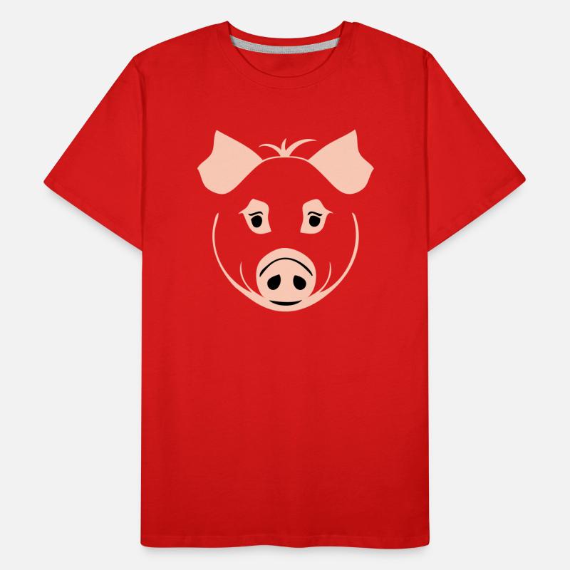 Pig in comic style Men's Premium Organic T-Shirt