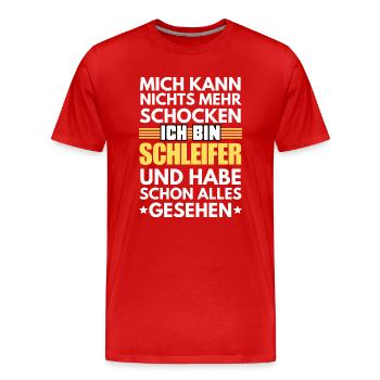 Broyeur sans choc - T-shirt bio Premium Homme - rouge - Devant - Damien (186cm)