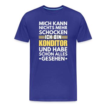 Non-shockable pastry chef - Men's Premium Organic T-Shirt - royal blue - Front - Damien (186cm)