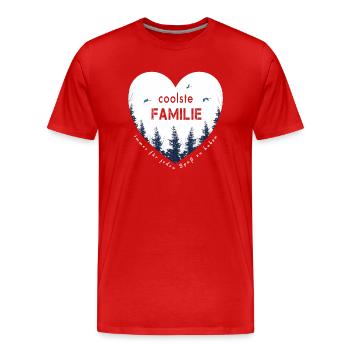 coolste Familie - Männer Premium Bio T-Shirt - Rot - Vorne - Damien (186cm)