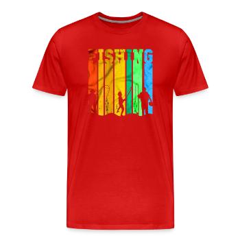 fisch, fisch, angeln, see, meer, angeln, fauna, exotisch - Männer Premium Bio T-Shirt - Rot - Vorne - Damien (186cm)