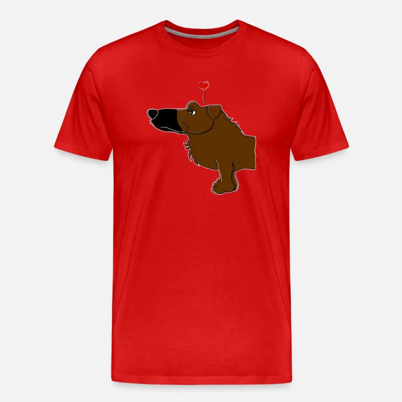 Comic - Hund "Balou" Wolly Sheepling - Männer Premium Bio T-Shirt - Rot