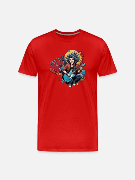 Let's Rock - Men's Premium Organic T-Shirt - red