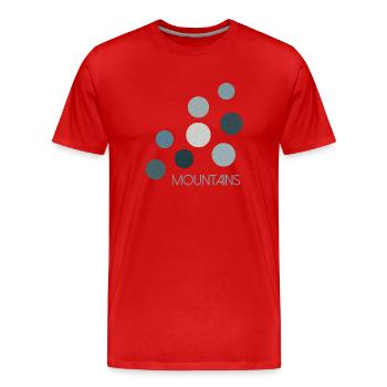 all the colours - mountains - Men's Premium Organic T-Shirt - red - Front - Damien (186cm)