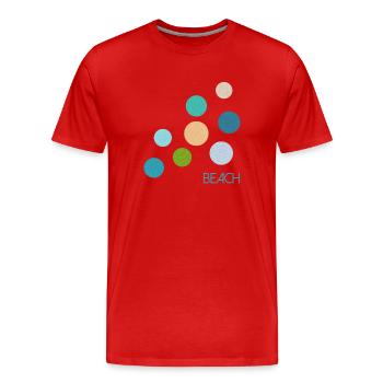all the colours - beach - Men's Premium Organic T-Shirt - red - Front - Damien (186cm)
