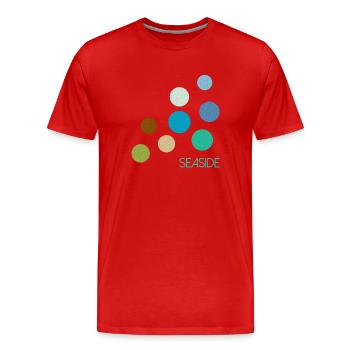 Toutes les couleurs - Bord de mer - T-shirt bio Premium Homme - rouge - Devant - Damien (186cm)