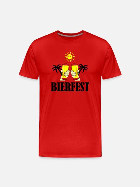 bierfest 02 - Männer Premium Bio T-Shirt - Rot