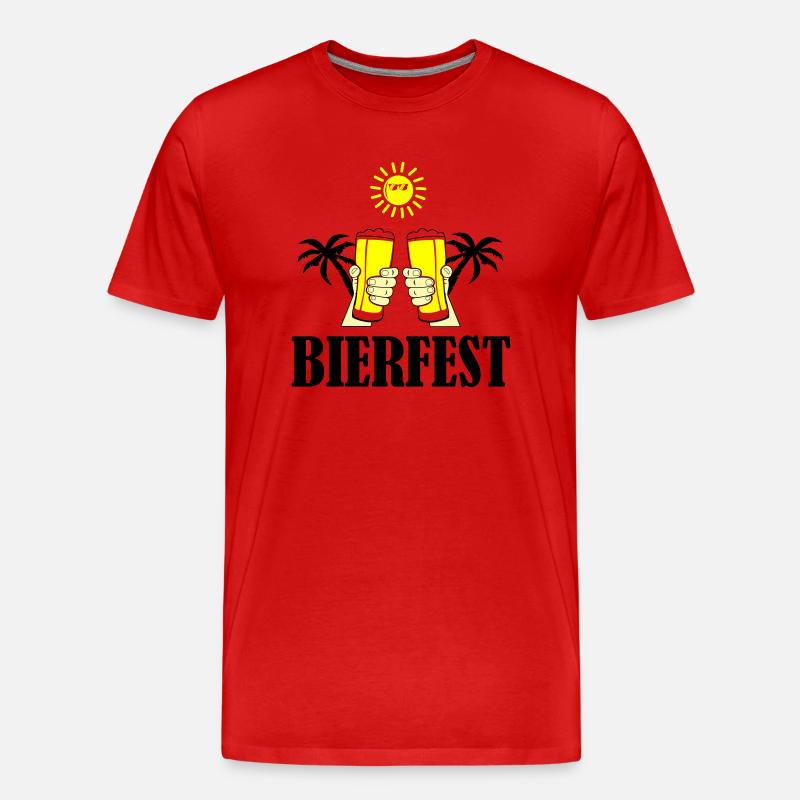 bierfest 02 - Männer Premium Bio T-Shirt - Rot
