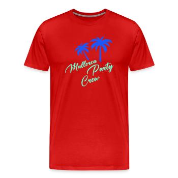 mallorca party crew - Männer Premium Bio T-Shirt - Rot - Vorne - Damien (186cm)