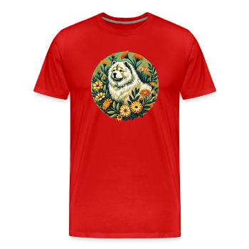 Chow Chow Spring - T-shirt bio Premium Homme - rouge - Devant - Damien (186cm)