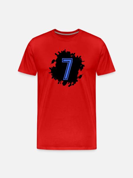 fleck 7 - Männer Premium Bio T-Shirt - Rot