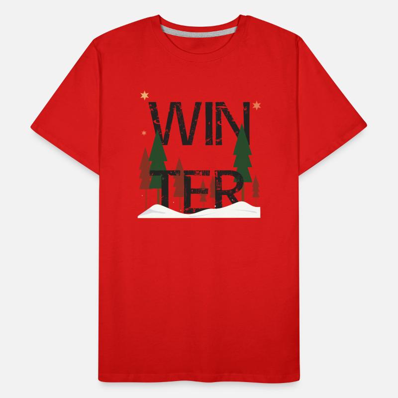 Winterlandschaft Männer Premium Bio T-Shirt