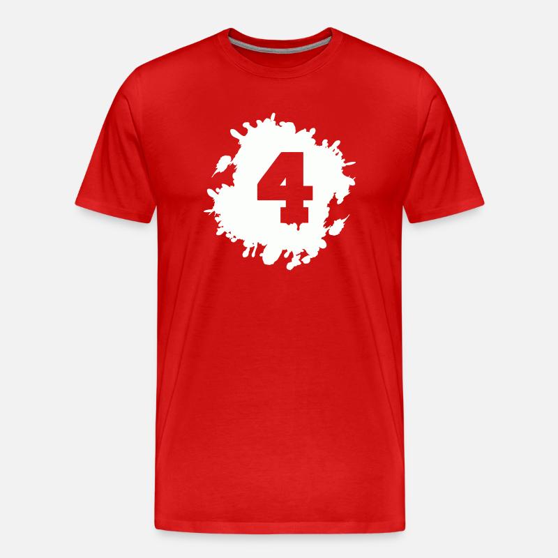 4 klecks - Männer Premium Bio T-Shirt - Rot