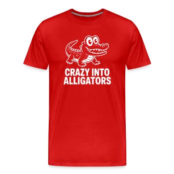 Niedliche Alligator-Alligatoren - Männer Premium Bio T-Shirt - Rot - Vorne - Damien (186cm)