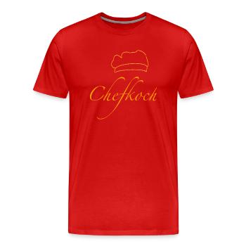 chef - T-shirt bio Premium Homme - rouge - Devant - Damien (186cm)