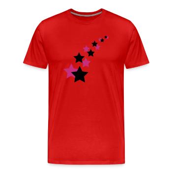 Star, les étoiles - T-shirt bio Premium Homme - rouge - Devant - Damien (186cm)