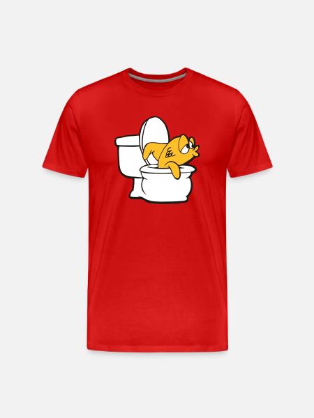 Fish - Männer Premium Bio T-Shirt - Rot