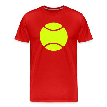tennis BALL - Männer Premium Bio T-Shirt - Rot - Vorne - Damien (186cm)