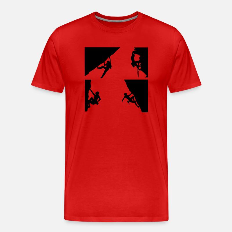 Klettern - Männer Premium Bio T-Shirt - Rot