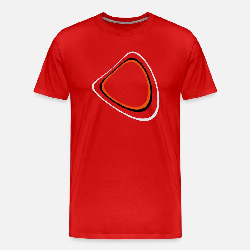 Retro Circleage - Männer Premium Bio T-Shirt - Rot