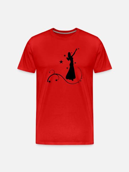 Bauchtanz mit Sternen - Männer Premium Bio T-Shirt - Rot
