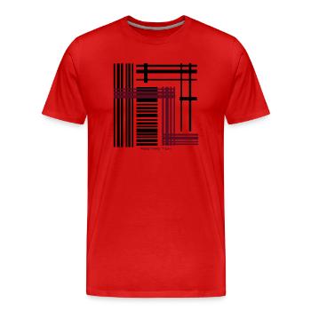 Abstraction - T-shirt bio Premium Homme - rouge - Devant - Damien (186cm)