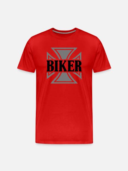 Biker - Men's Premium Organic T-Shirt - red