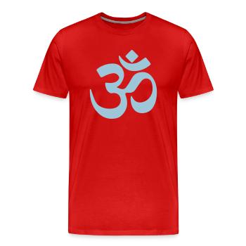 om 5 - T-shirt bio Premium Homme - rouge - Devant - Damien (186cm)