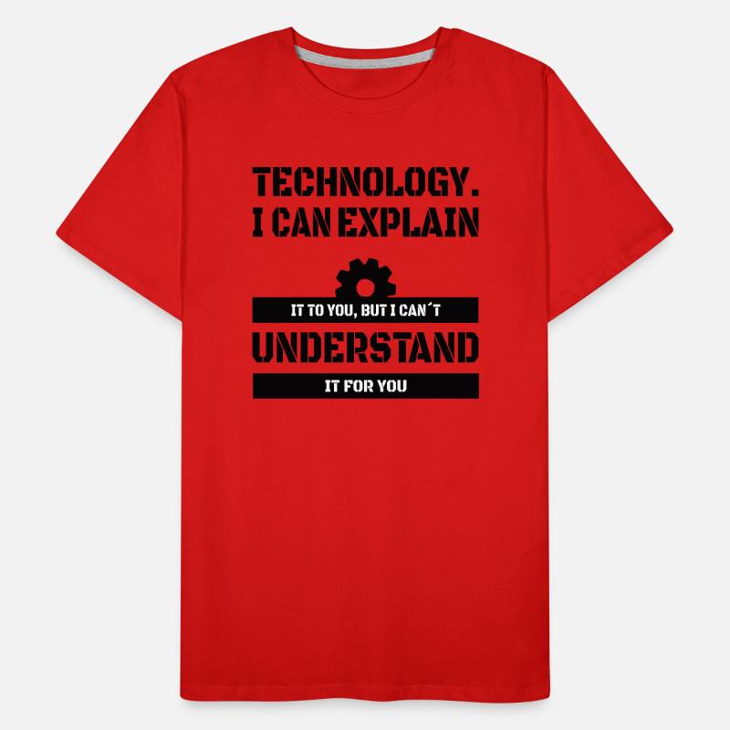 COMPUTER TEACHER: I Can Explain Technology Men's Premium Organic T-Shirt