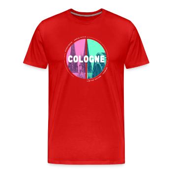 Cologne Cathedral Cologne Germany City Skyline - Men's Premium Organic T-Shirt - red - Front - Damien (186cm)
