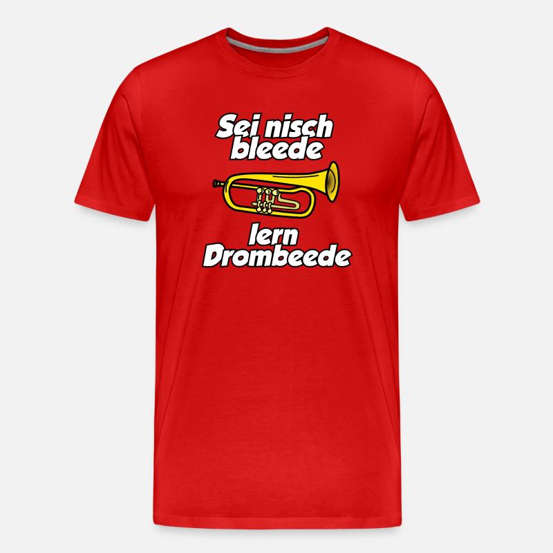 Sei nisch bleede - Männer Premium Bio T-Shirt - Rot
