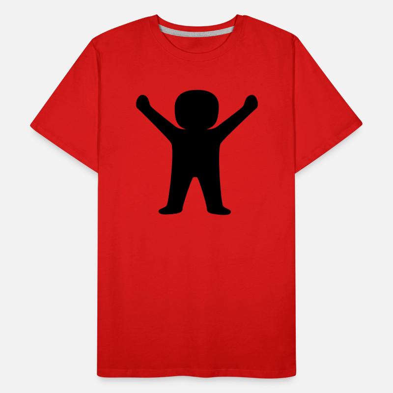 Conception d’illustration masculine heureuse T-shirt bio Premium Homme