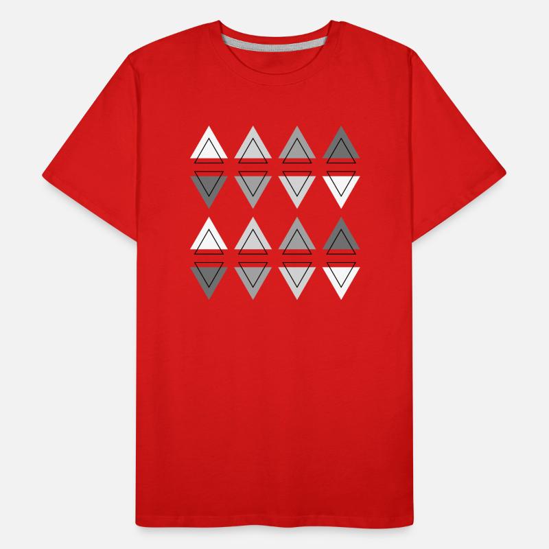 Modern Abstract Geometry Two-row triangles Men's Premium Organic T-Shirt