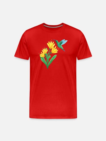 small hummingbird - Men's Premium Organic T-Shirt - red