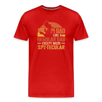 Spy Private Detective Investigator Detective Gift - Men's Premium Organic T-Shirt - red - Front - Damien (186cm)
