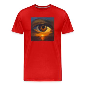 The All Seeing Eye - Men's Premium Organic T-Shirt - red - Front - Damien (186cm)