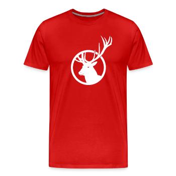Deer - Men's Premium Organic T-Shirt - red - Front - Damien (186cm)
