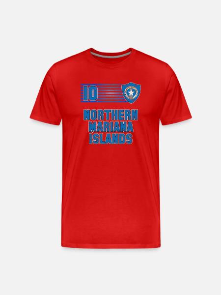 Nördliche Marianen Fußball Mannschaft - Männer Premium Bio T-Shirt - Rot