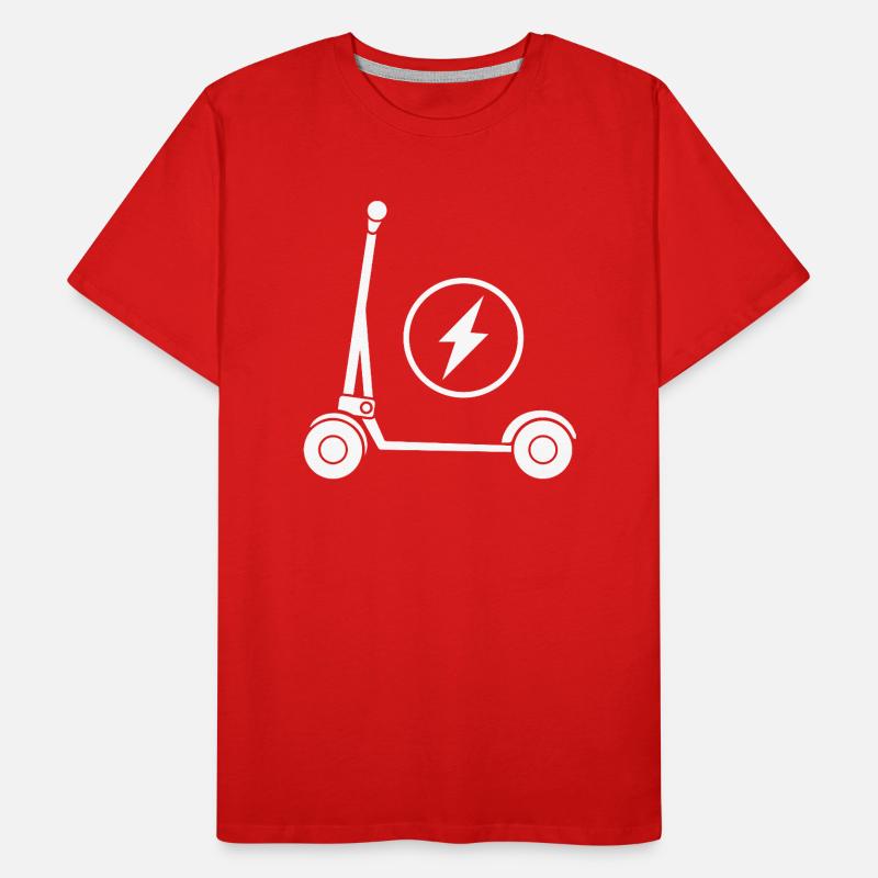 E-Scooter E-Roller Scooter T-shirt bio Premium Homme
