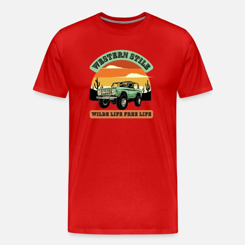 Auto wilde Atmosphere - Männer Premium Bio T-Shirt - Rot