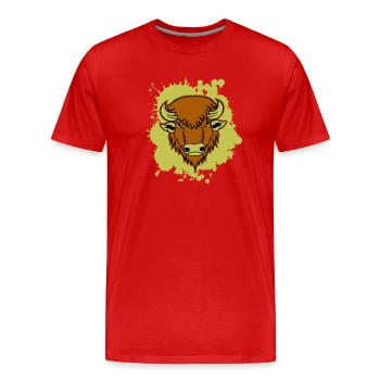 Buffle 01 - T-shirt bio Premium Homme - rouge - Devant - Damien (186cm)