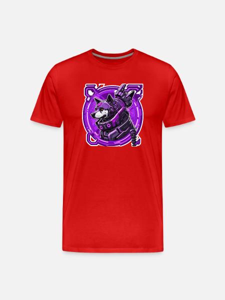 Robot dog is out to get you - Men's Premium Organic T-Shirt - red