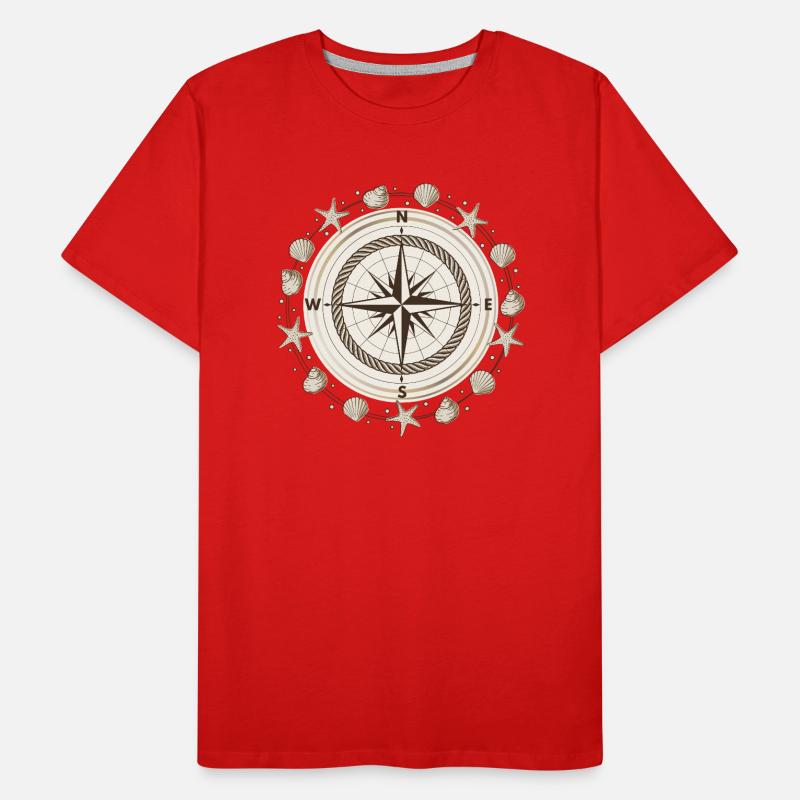 Compass Maritime Shells Voyage T-shirt bio Premium Homme