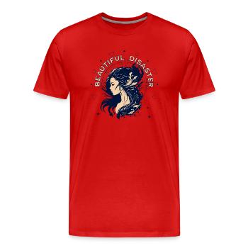 Beauté - T-shirt bio Premium Homme - rouge - Devant - Damien (186cm)