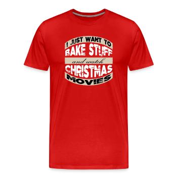 bodybuilding cute baby bakery baker profession - Männer Premium Bio T-Shirt - Rot - Vorne - Damien (186cm)
