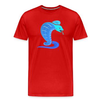 Cobra Logo - T-shirt bio Premium Homme - rouge - Devant - Damien (186cm)