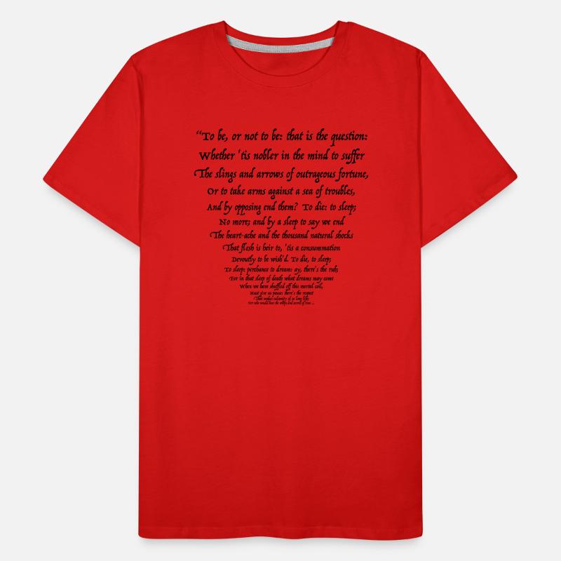 Sein oder Nichtsein 02 (schwarzer Text) Männer Premium Bio T-Shirt