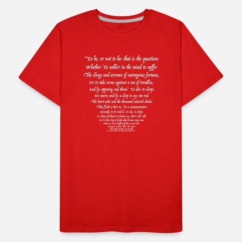 Sein oder Nichtsein 02 (weißer Text) Männer Premium Bio T-Shirt