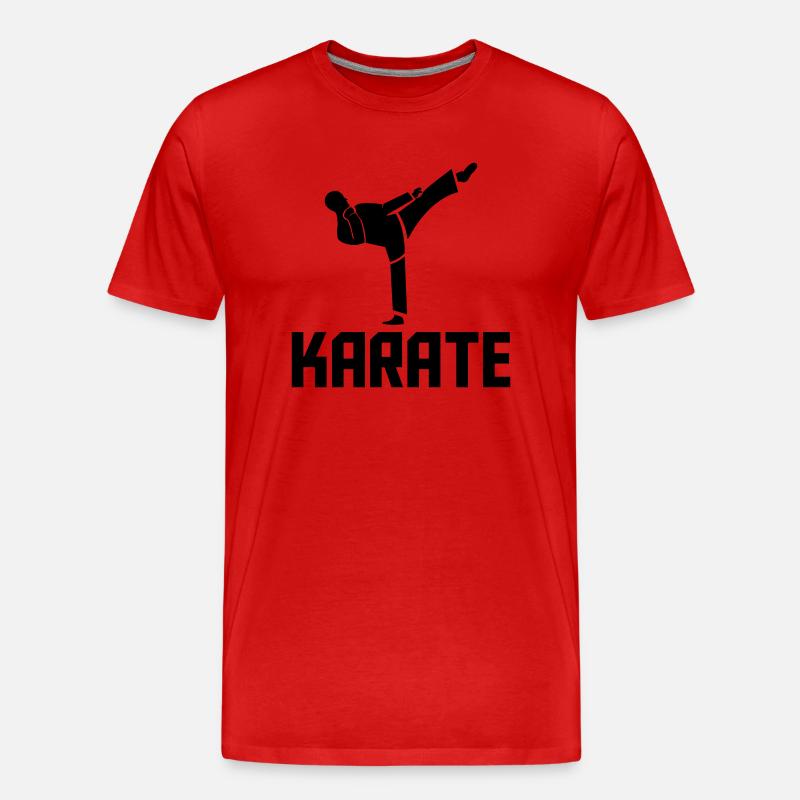 karate - Männer Premium Bio T-Shirt - Rot