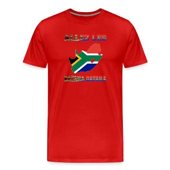 Allez LES BAFANA BAFANA Maillot de Pied - T-shirt bio Premium Homme - rouge - Devant - Damien (186cm)